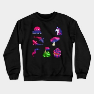 Bisexual LGBTQ Pride Flag Sticker Pack Crewneck Sweatshirt